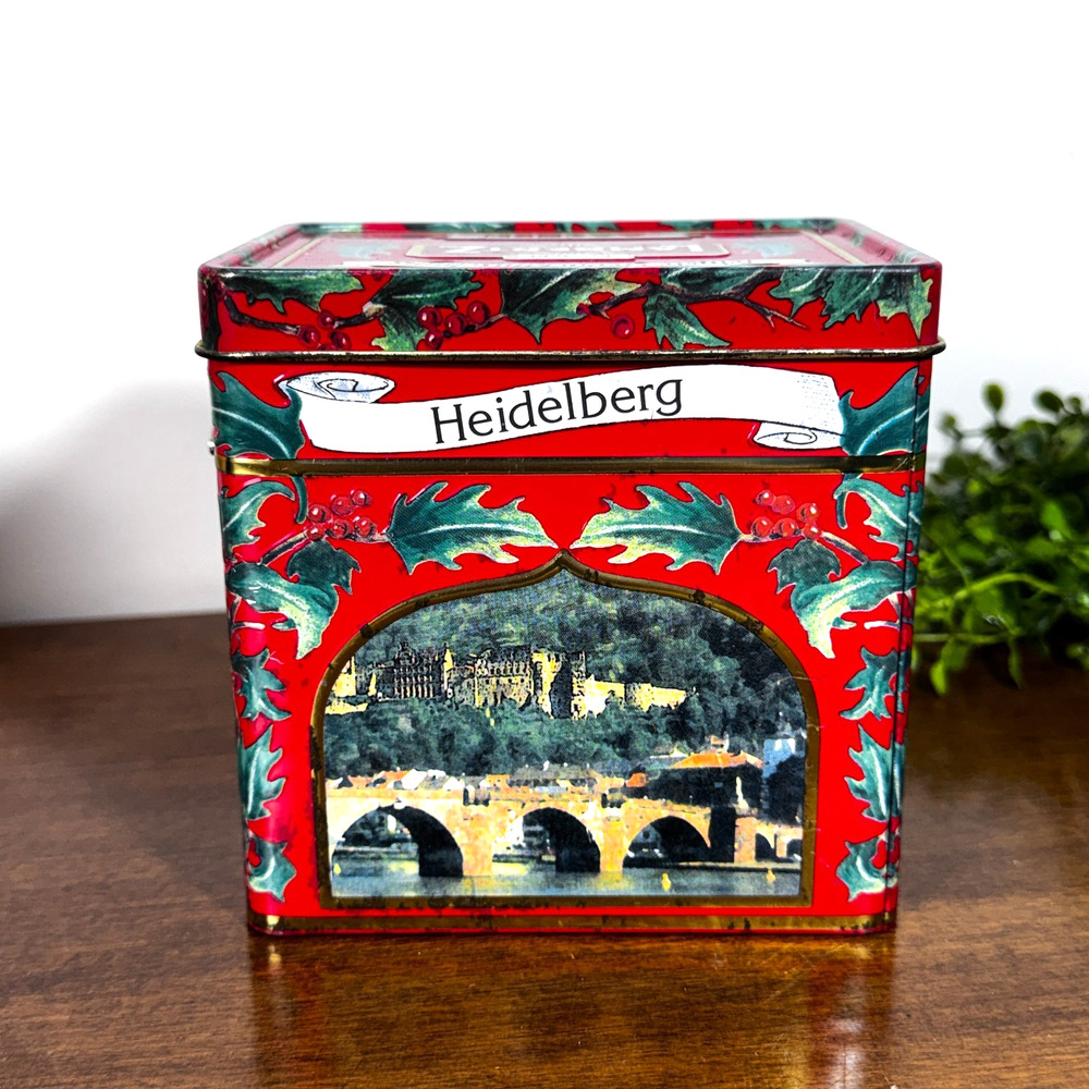 Vintage Lambertz German Cookie Tin Music Box 3.5x4.5 Christmas - Picture 4 of 8